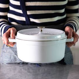 4 qt, Round, Dutch Oven, Pure-white