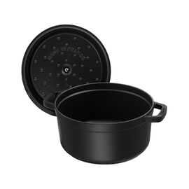 Cocotte 20 cm, redondo, Negro, Hierro fundido