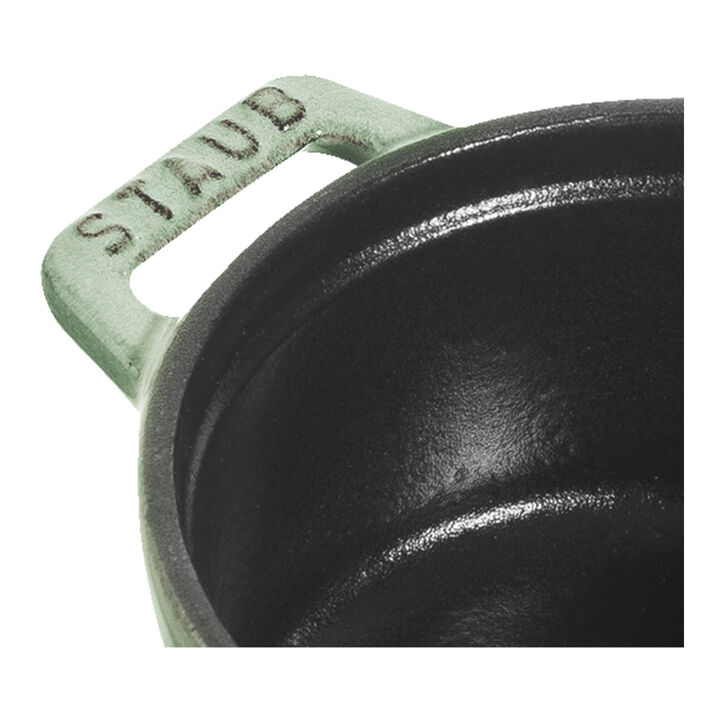 La Cocotte, Mini Cocotte 10 cm, rund, Salbeigrün, Gusseisen, large 3