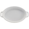 Ceramic - Oval Baking Dishes/ Gratins, 2-pc, Baking Dish Set, White, small 4