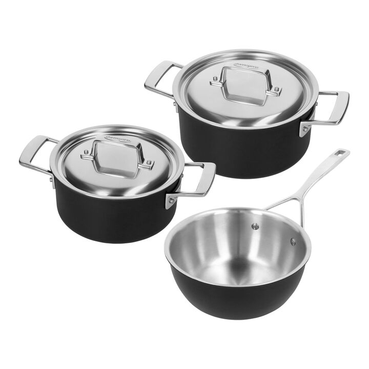 Black 5, Pots and pans set 3-pcs, 18/10 Stainless Steel, large 1