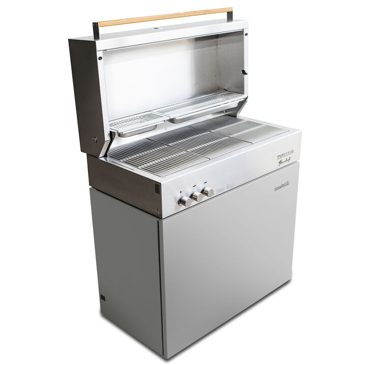 Flammkraft Model D, Natural gas grill, light grey, large 2
