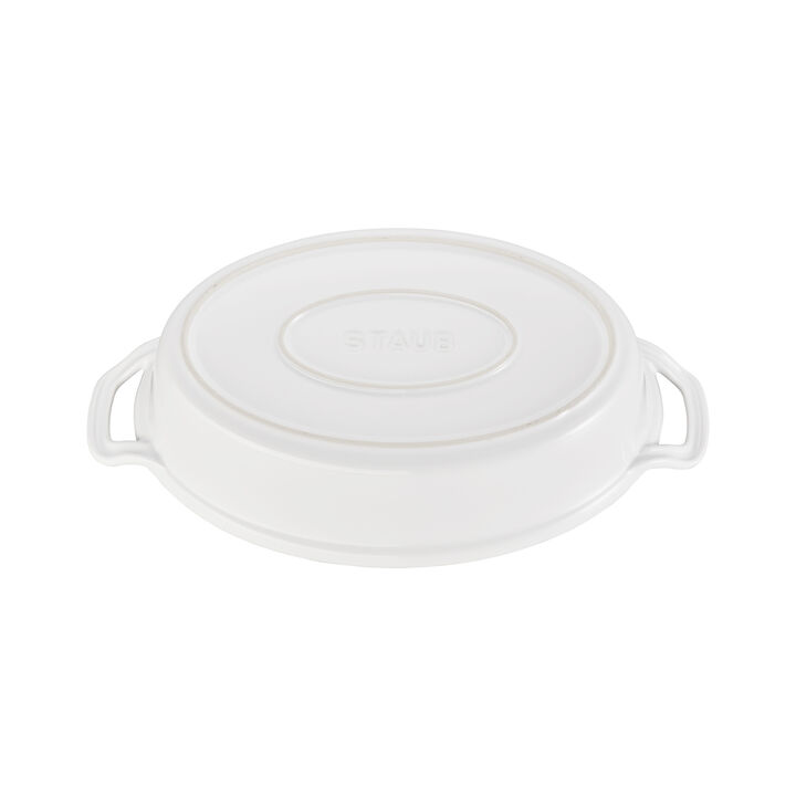 Ceramique,  ceramic Special shape bakeware, white, large 3