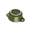 10 cm round Ceramic Mini Cocotte basil-green,,large