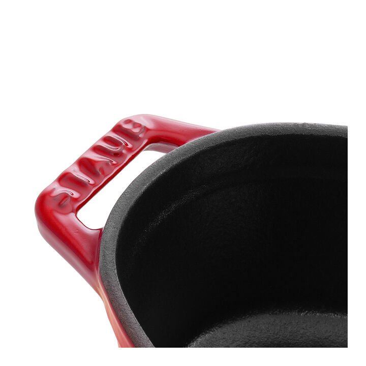 鋳物ホーロー鍋, ピコ・ココット 11 cm, オーバル, チェリー, 鋳鉄, large 3