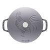 3.75 qt, Essential French Oven Rooster Lid, graphite grey,,large