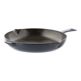 Staub Pans, 30 cm / 12 inch cast iron Frying pan, dark-blue