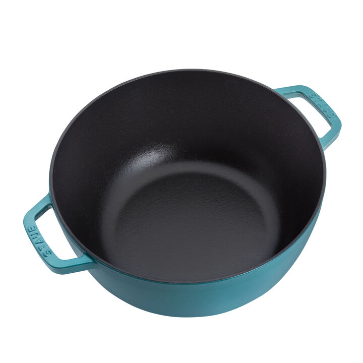 Cast Iron, 5.25 qt, Essential French Oven, Turquoise, large 4