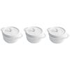 Ceramic - Minis, 3-pc, Mini Round Cocotte Set, white, small 1