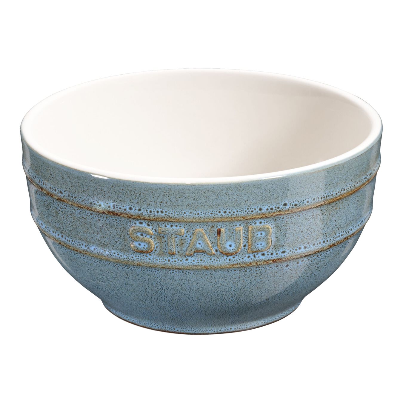 14 cm round Ceramic Bowl ancient-turquoise,,large 1