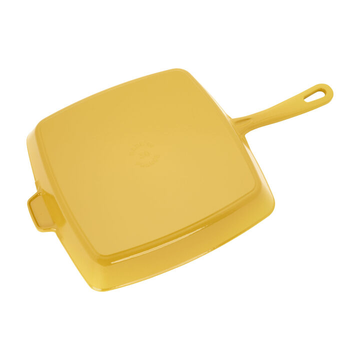 Cast Iron, 12-inch, Cast Iron, Square, Grill Pan, Citron, large 2
