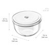 Fresh & Save BOWLS, Set de bols sous vide S/M/L / 6-pcs, Verre, transparent-blanc, small 16