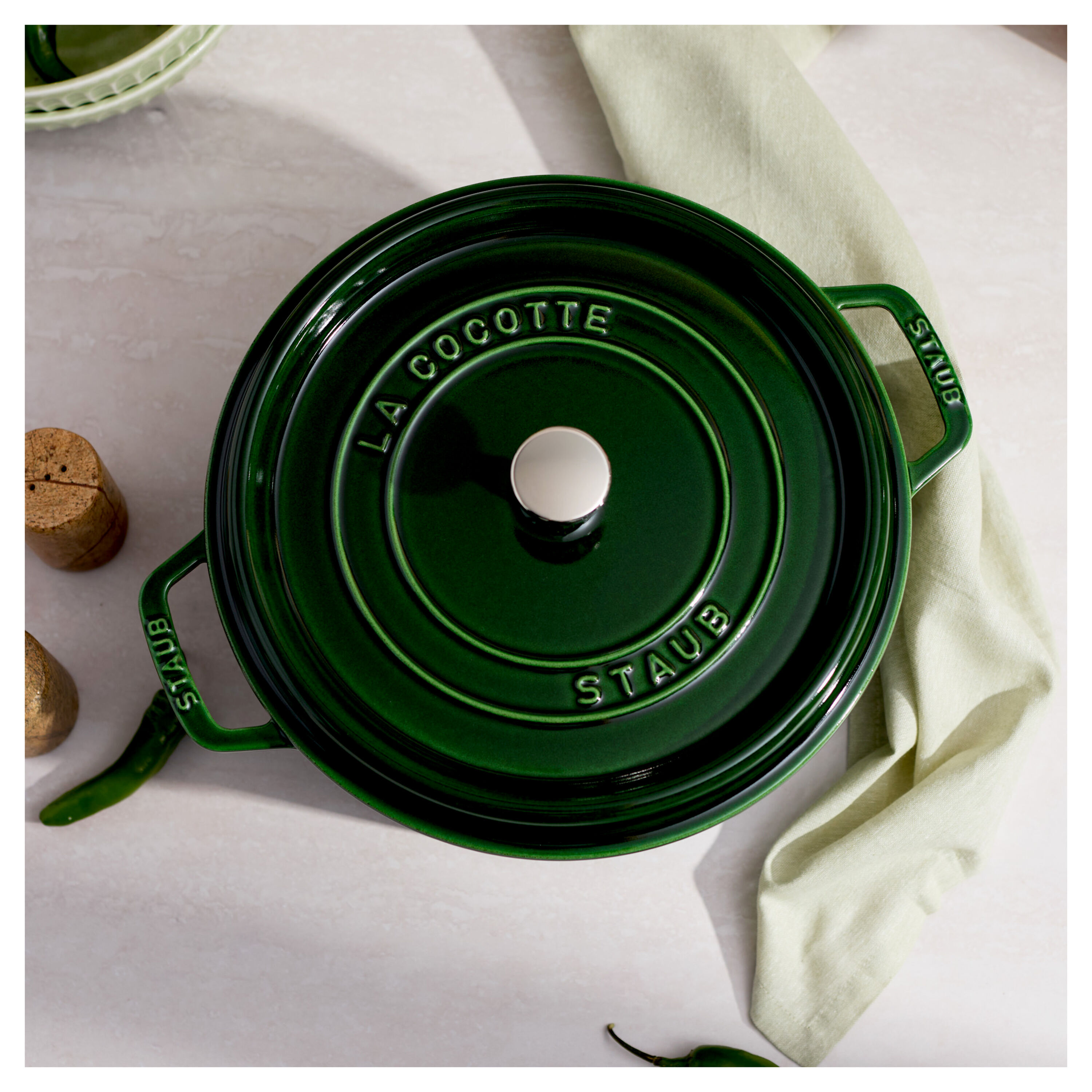 Staub La Cocotte Cocotte 26 cm / 5,25 l, Rond, Basilicum - La Cocotte - Staub