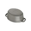 鋳物ホーロー鍋, ピギーココット 17 cm, オーバル, グレー, 鋳鉄, small 5