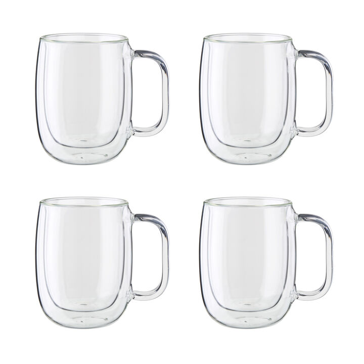 Sorrento Plus Double Wall Glassware, 12-oz-/-4-pc  Mug Set, large 1