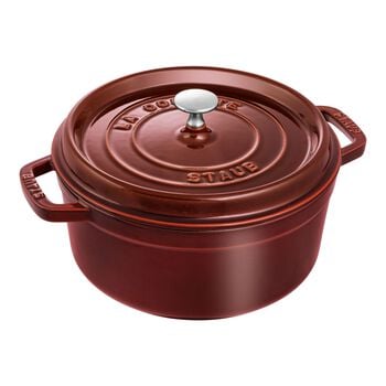 3.8 l cast iron round Cocotte, grenadine-red,,large 1