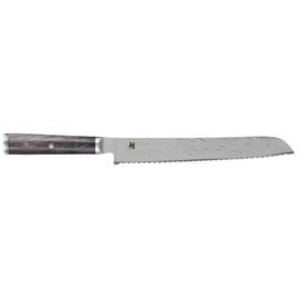 MIYABI 5000 MCD 67, Couteau à pain 24 cm, Noir brun, Tranchant en dents de scie