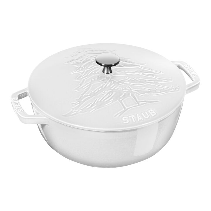 La Cocotte, 24 cm round Cast iron French oven pine pure-white, large 1