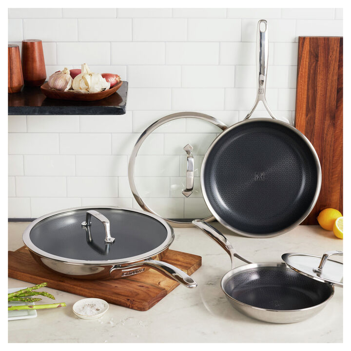 Peak, 6-pc, Ceramic Hybrid Nonstick Frying Pan Set, large 2