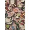 Ceramique, Rectangular Baking Dish Set Macaron light pink 2 Piece, small 8