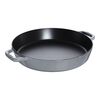 34 cm cast iron Double Handle Skillet, graphite-grey - Visual Imperfections,,large
