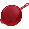 26 cm / 10 inch cast iron DAILY PAN WITH GLASS LID, cherry,,large