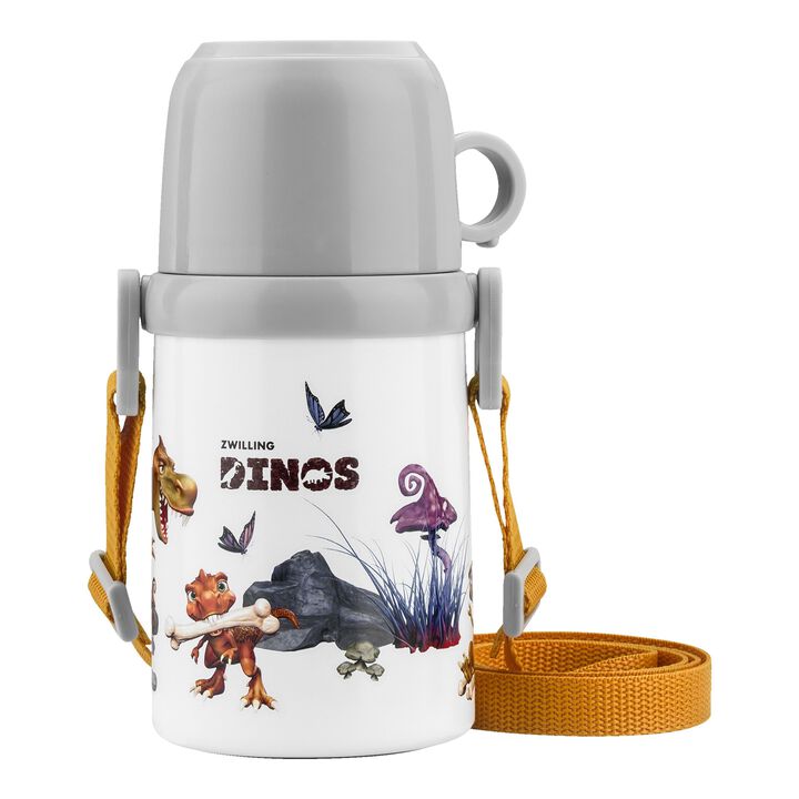 Dinos, 12.8-oz  Dinos Thermo Bottle With Cup, large 1