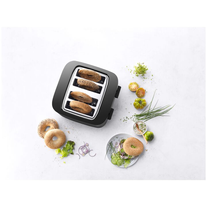 Enfinigy, 4 Short Slots Toaster, Black Matte, large 2
