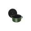 5.25 l cast iron round Cocotte, basil-green - Visual Imperfections,,large
