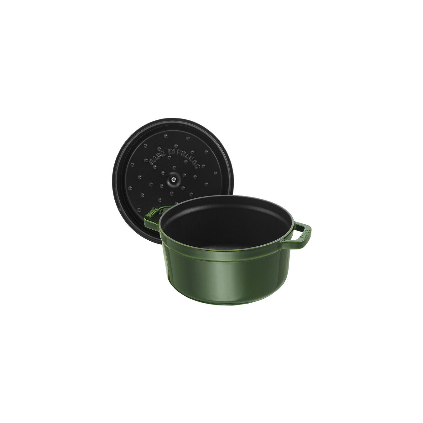 5.25 l cast iron round Cocotte, basil-green - Visual Imperfections,,large 2