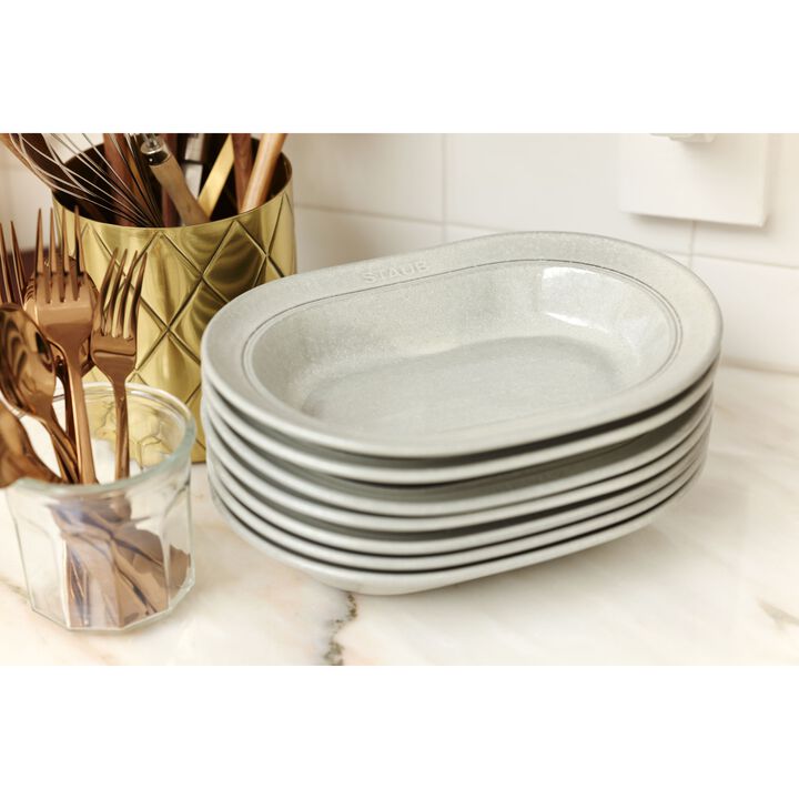 Dinnerware, 10-inch, Oval Serving Dish, white truffle, large 4