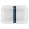 Vakumlu Yemek Taşıma Kabı, L Düz, Plastik, yarı şeffaf-Akdeniz Mavisi,,large