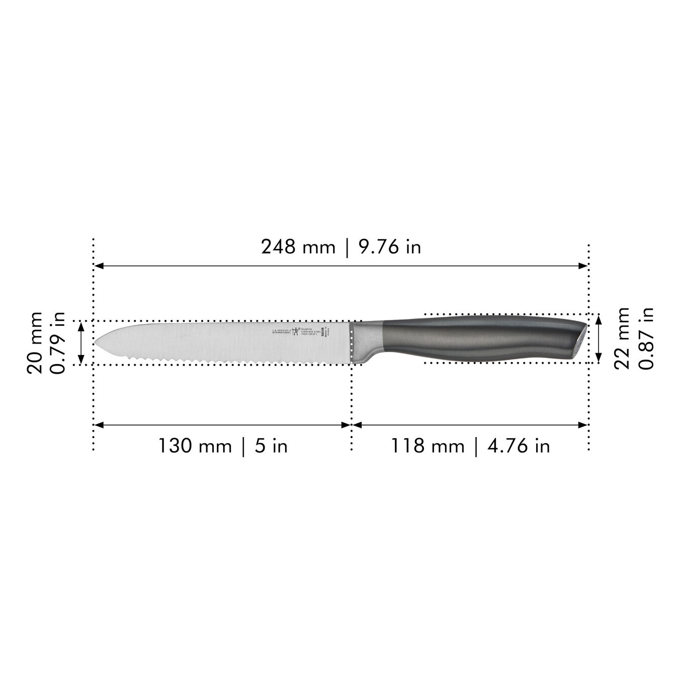 5-inch Utility knife, Serrated edge ,,large 2