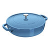 Braisers, 3.7 l cast iron round Saute pan Chistera, ice-blue, small 2