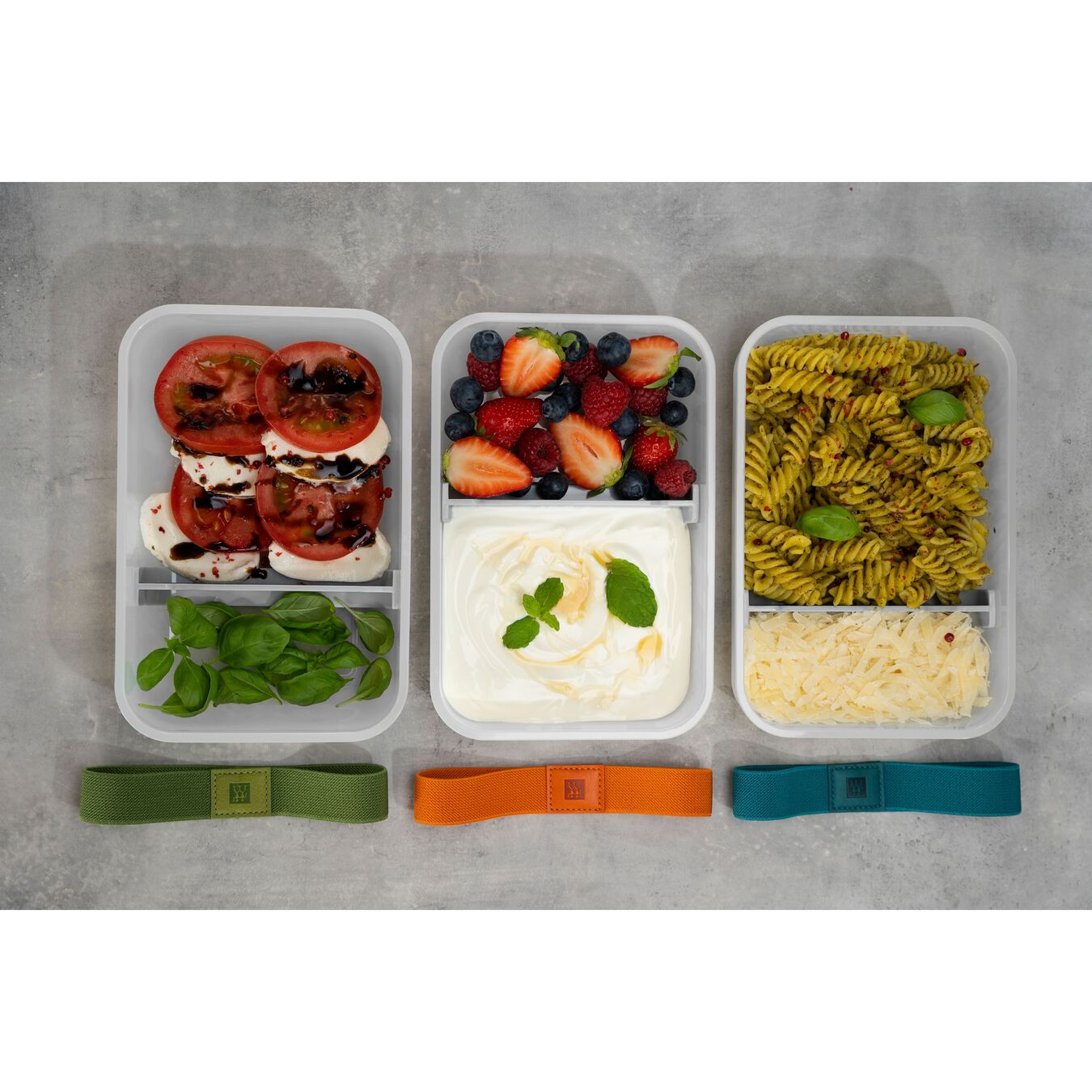 Lot de lunch box sous-vide L plate / 6-pcs, semi transparent-Gris,,large 9