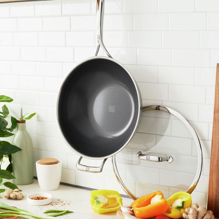 Peak, 30 cm / 12 inch 18/10 Stainless Steel Wok with lid, large 2