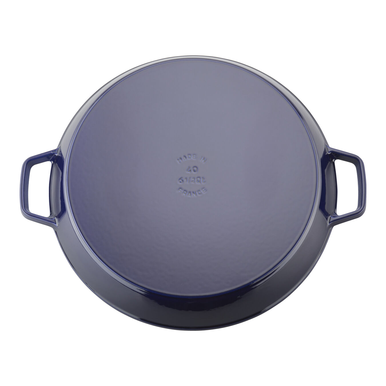 Staub Cast Iron 15inch Double Handle Fry Pan / Paella Pan Dark Blue Official ZWILLING Shop