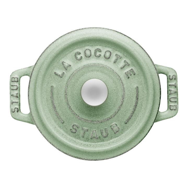 La Cocotte, Mini Cocotte 10 cm, rund, Salbeigrün, Gusseisen, large 4