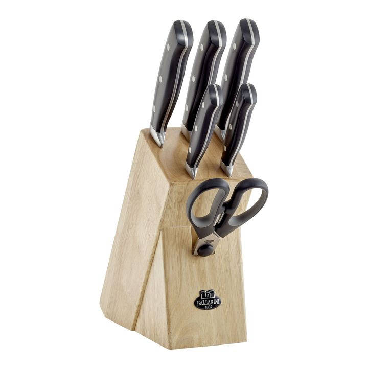 Brenta, 7 Piece, Knife block set, nature, large 1
