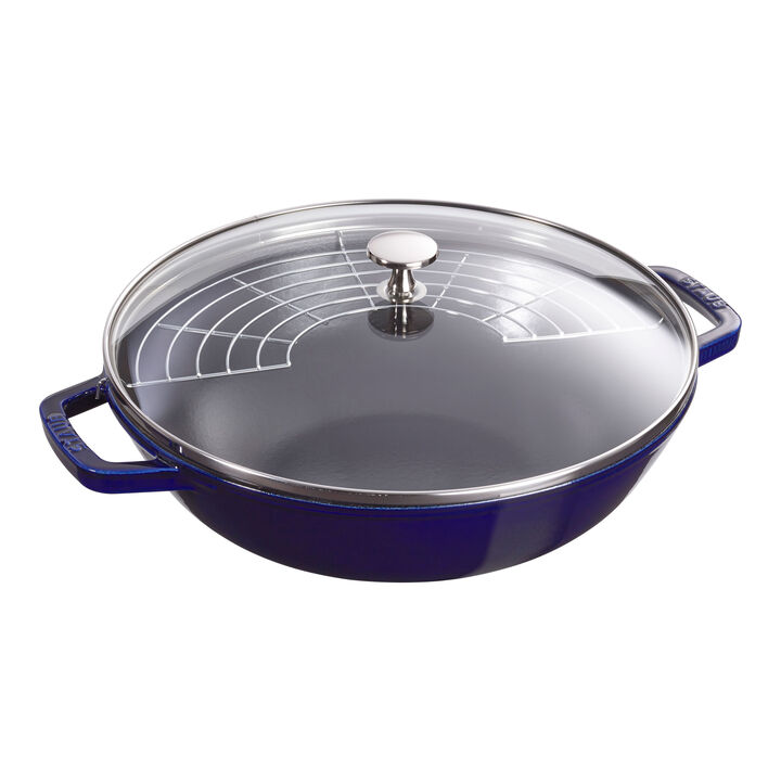 Cast Iron, 12-inch, Perfect Pan, Dark Blue, large 1