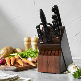7-pc, Knife block set, acacia