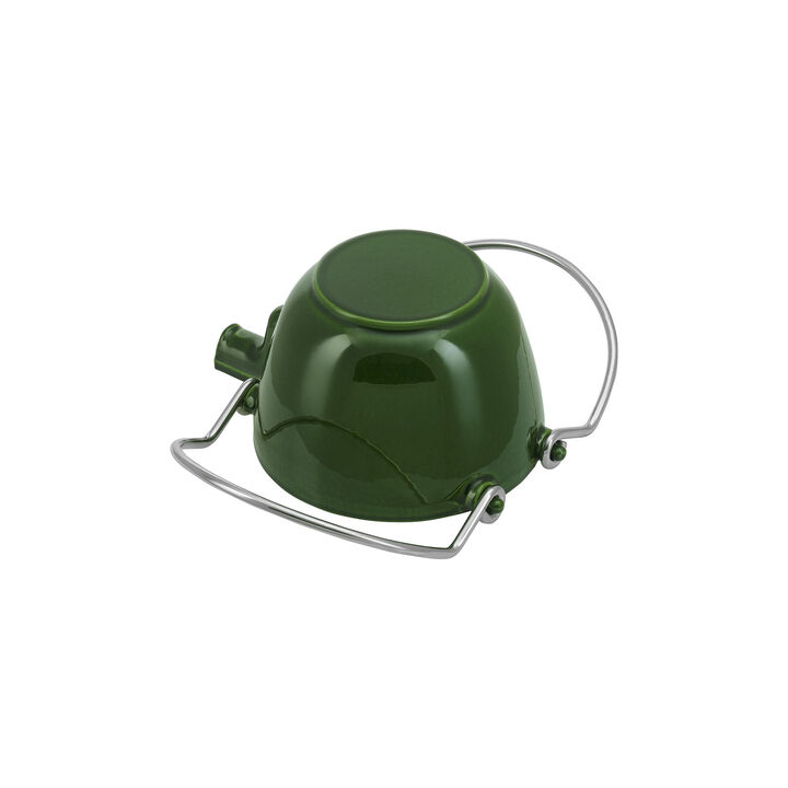 Cast Iron, 1.2 qt, Round, Tea Kettle, Basil, large 2