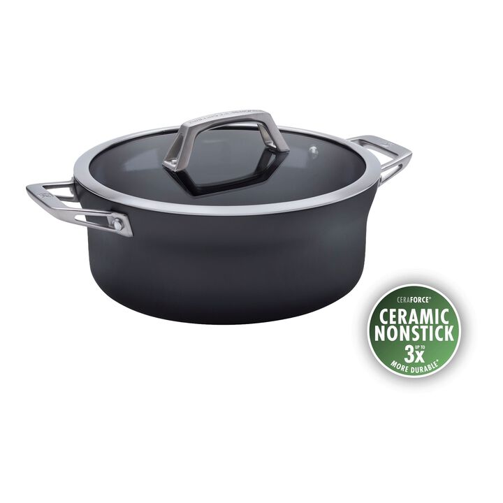 Motion Ceramic, 4.75 l aluminum deep saute pan with lid, large 1