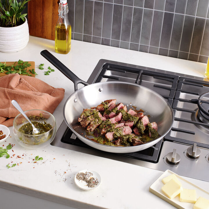 Milano Stainless Steel, 12-inch, Stainless Steel, Frying Pan, large 2