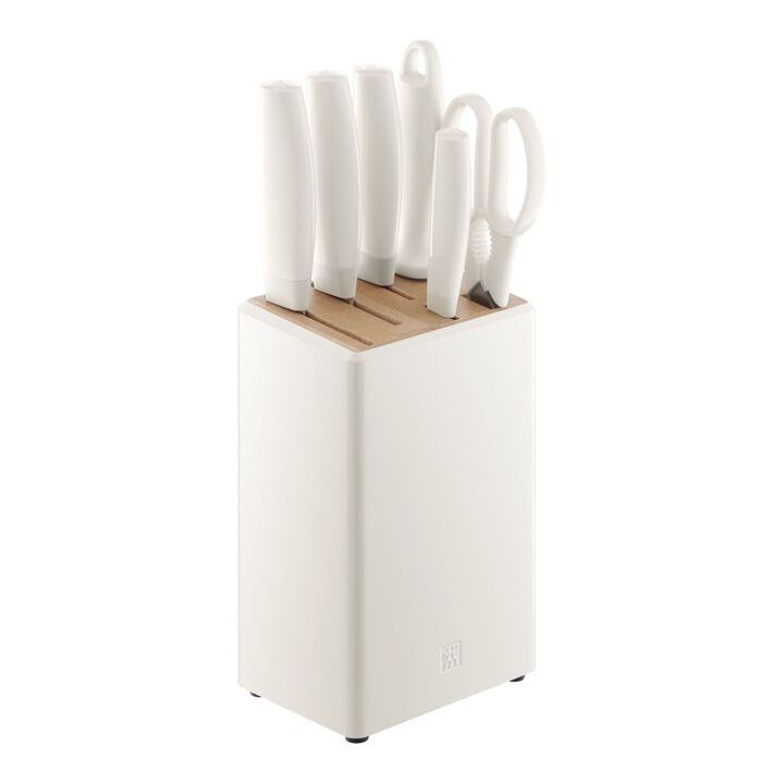 Now Pro, 7 Piece, Knife block set, white, large 1