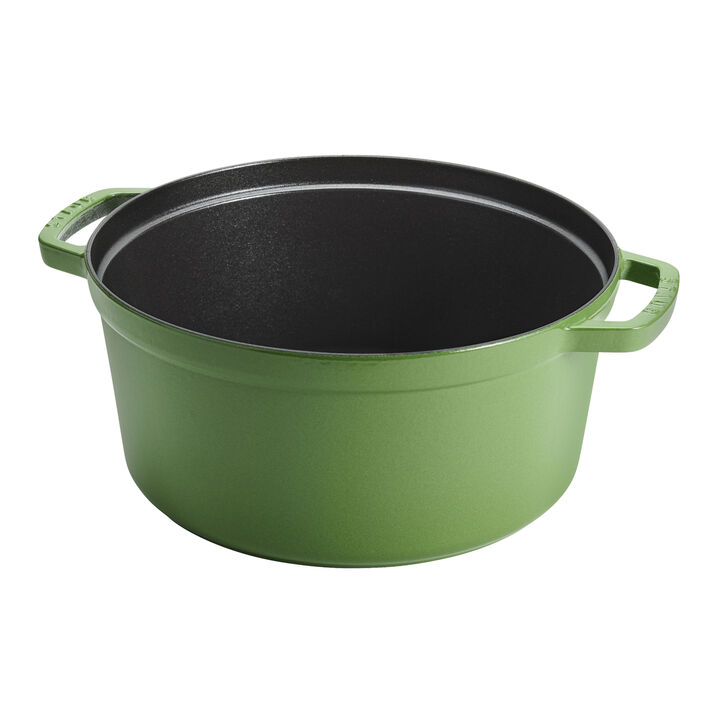 Cast Iron - Round Cocottes, 7 qt, Round, Cocotte, Pistachio, large 4