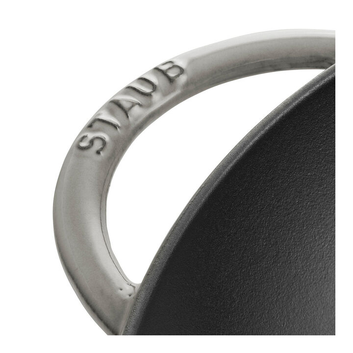 Specialities, 37 cm / 14.5 inch cast iron Wok with glass lid, graphite-grey, large 3