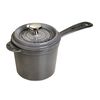 1.25 l cast iron round Sauce pan, graphite-grey,,large