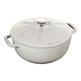 Staub La Cocotte, 3.6 l cast iron round Winter Essential French Oven, white truffle