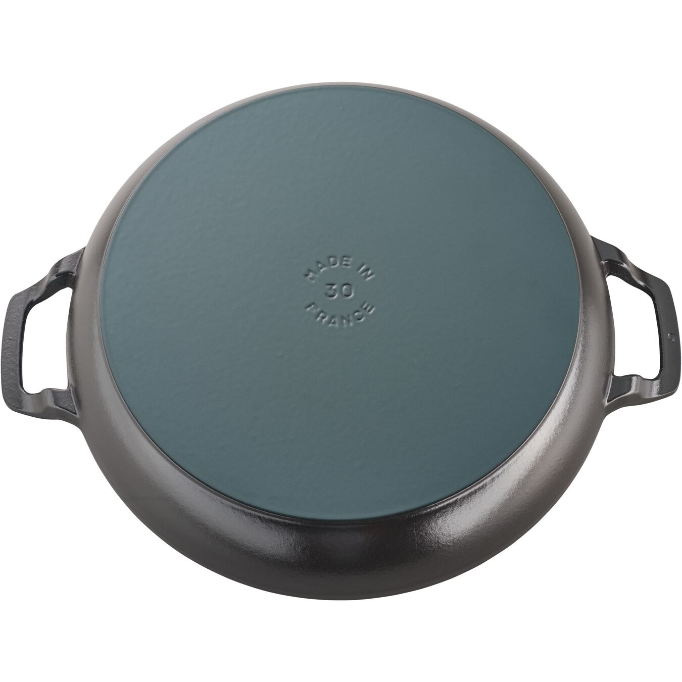 3.25 l cast iron round Saute pan, black,,large 3